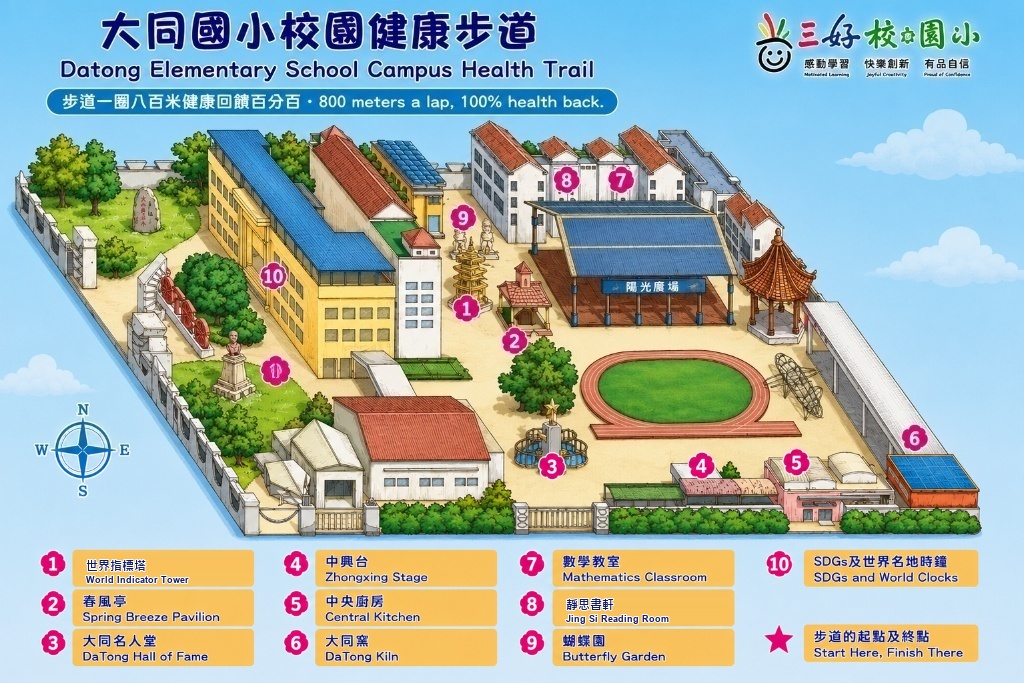 大同國小校園健康步道全圖